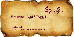 Szurma Gyöngyi névjegykártya